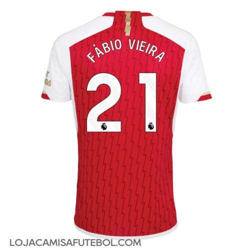 Camisa de Futebol Arsenal Fabio Vieira #21 Equipamento Principal 2023-24 Manga Curta